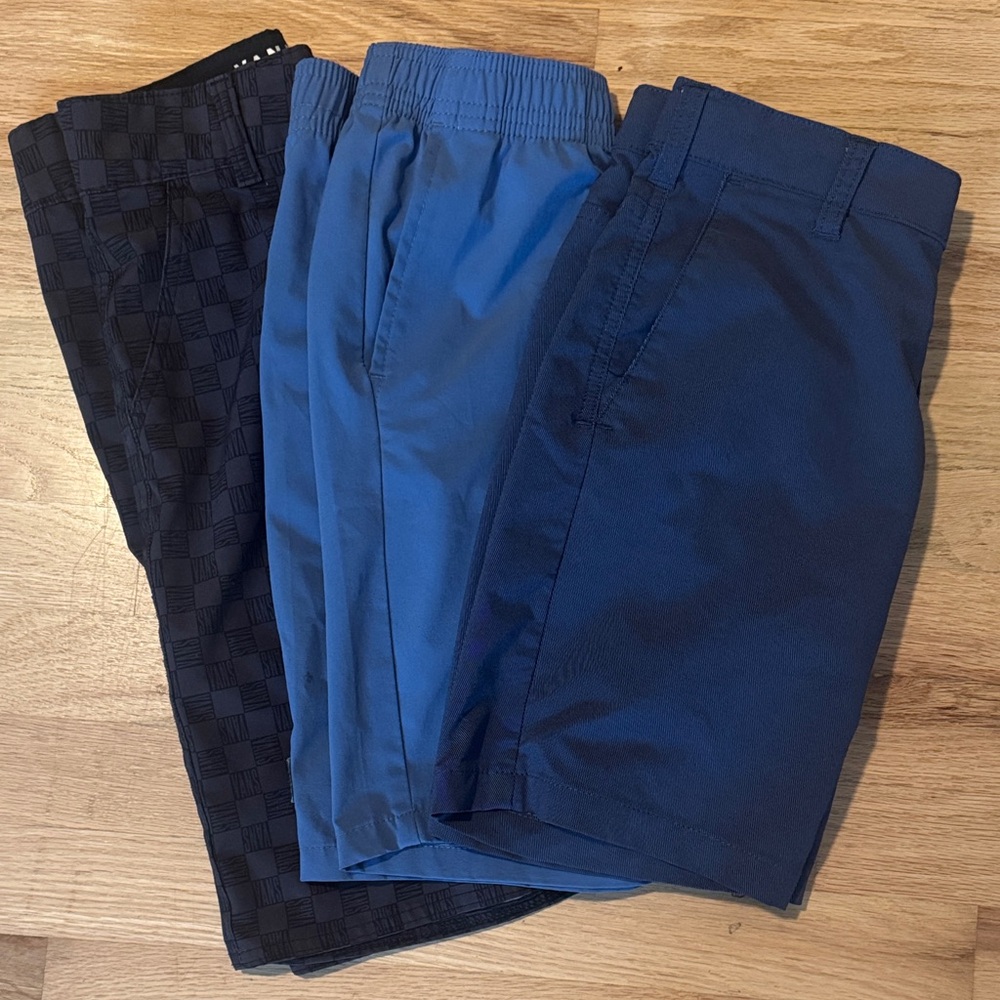 Vans Men's Black and Blue Chino Shorts Trio